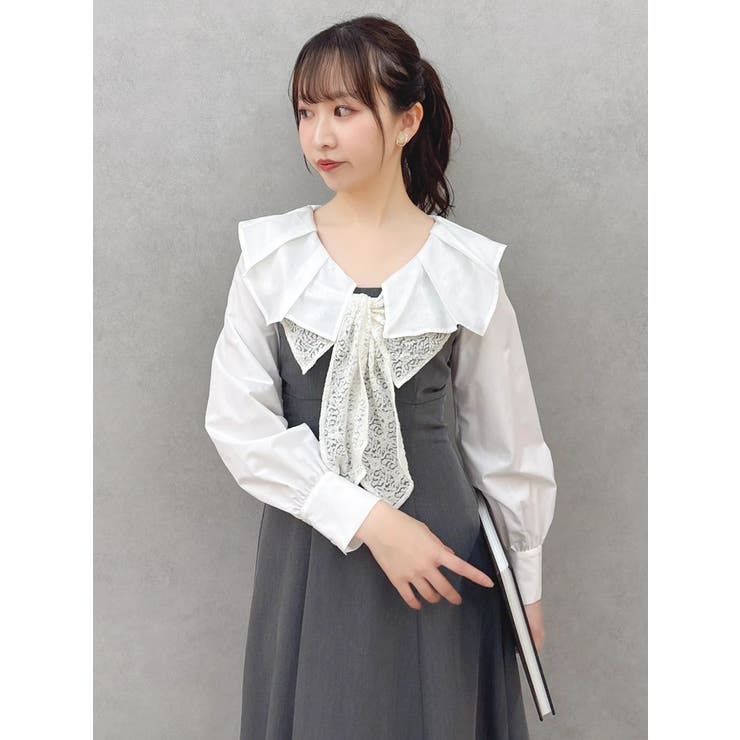 スカーフリボンフレアワンピース | dazzlin | 詳細画像19 