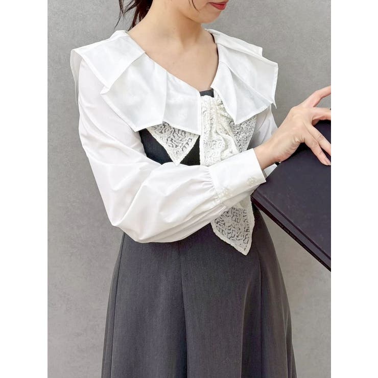 スカーフリボンフレアワンピース | dazzlin | 詳細画像21 