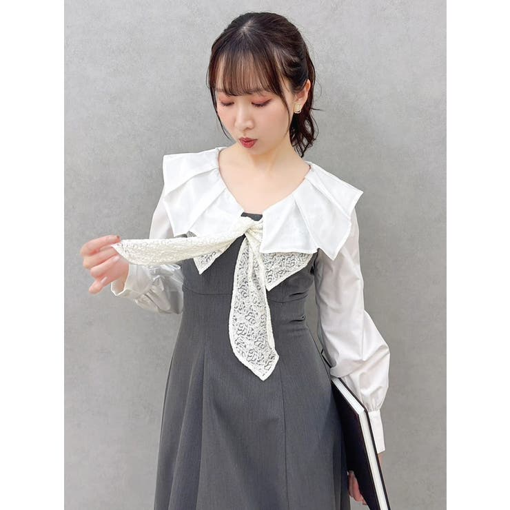 スカーフリボンフレアワンピース | dazzlin | 詳細画像22 