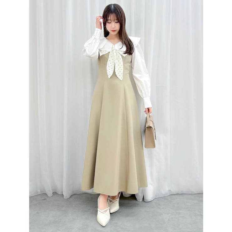 スカーフリボンフレアワンピース | dazzlin | 詳細画像26 