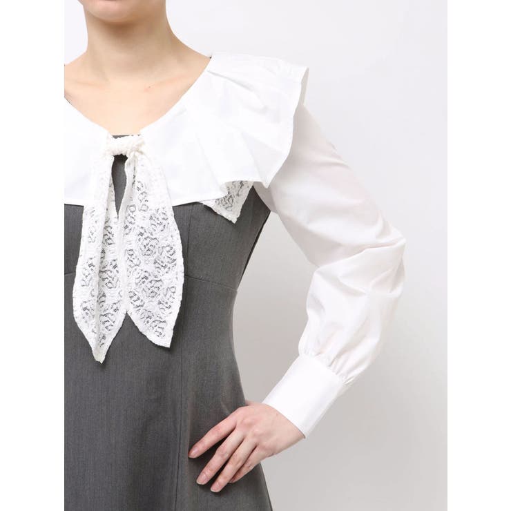 スカーフリボンフレアワンピース | dazzlin | 詳細画像47 