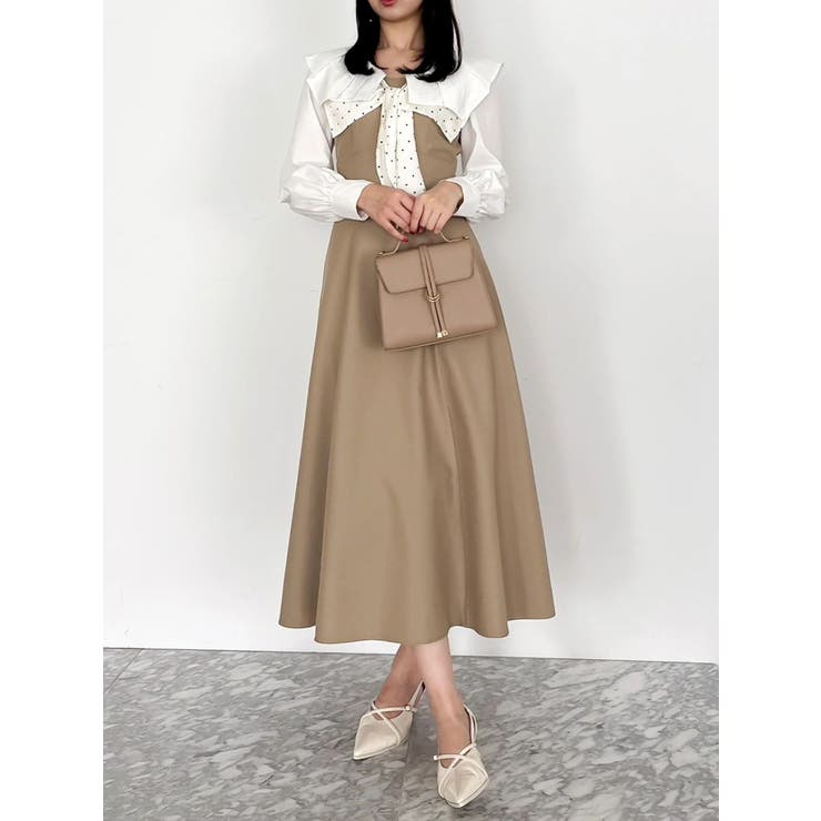 スカーフリボンフレアワンピース | dazzlin | 詳細画像6 