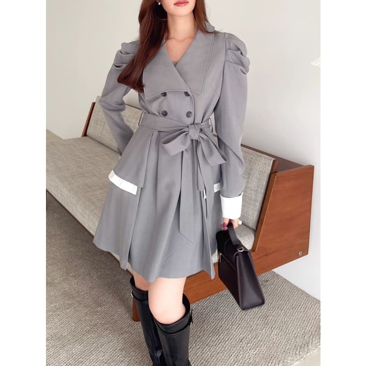 ビッグカラートレンチミニワンピース | dazzlin | 詳細画像1 