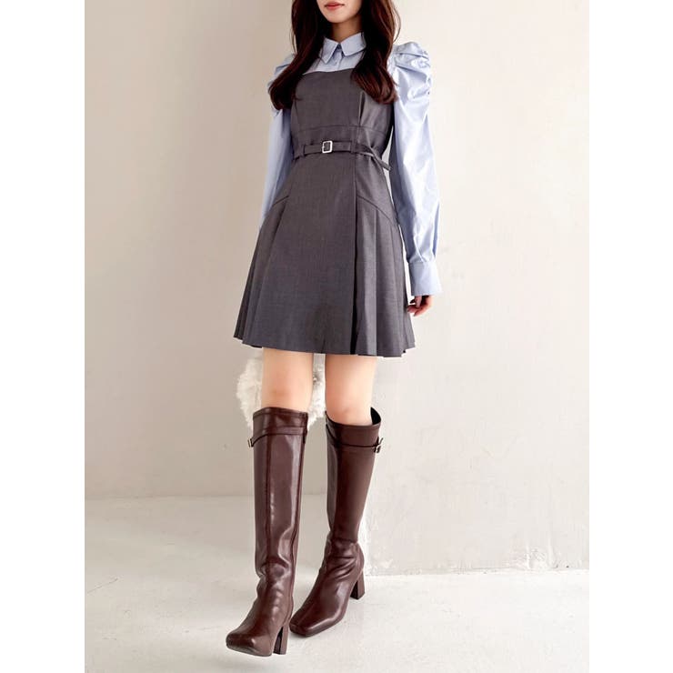 【追加生産分】長袖レイヤードシャツミニワンピース | dazzlin | 詳細画像19 