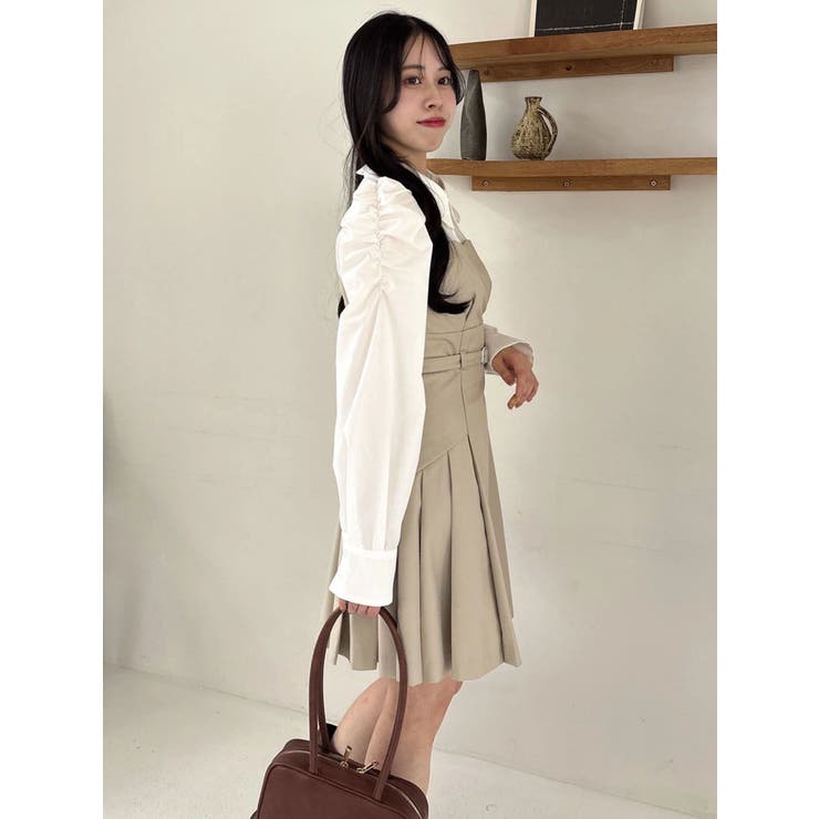 【追加生産分】長袖レイヤードシャツミニワンピース | dazzlin | 詳細画像21 