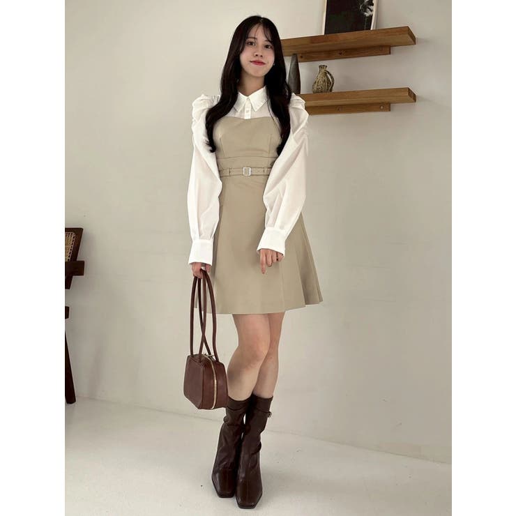 【追加生産分】長袖レイヤードシャツミニワンピース | dazzlin | 詳細画像23 