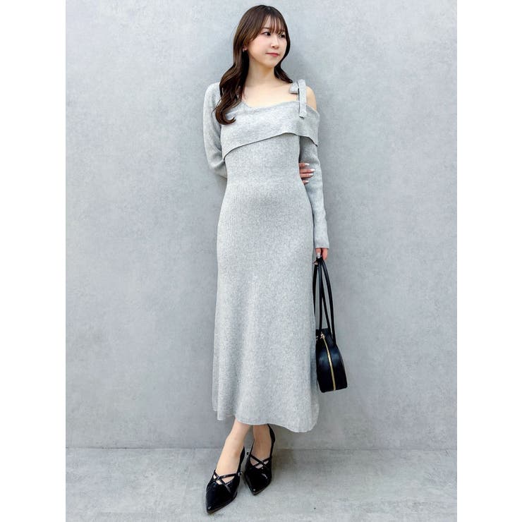【WEB限定】ワンショルリボンニットワンピース | dazzlin | 詳細画像11 