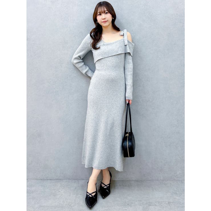 【WEB限定】ワンショルリボンニットワンピース | dazzlin | 詳細画像12 