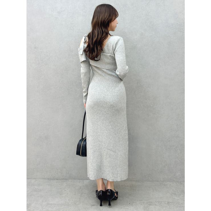 【WEB限定】ワンショルリボンニットワンピース | dazzlin | 詳細画像14 