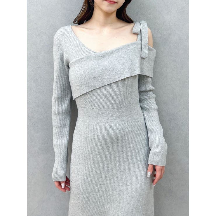 【WEB限定】ワンショルリボンニットワンピース | dazzlin | 詳細画像19 