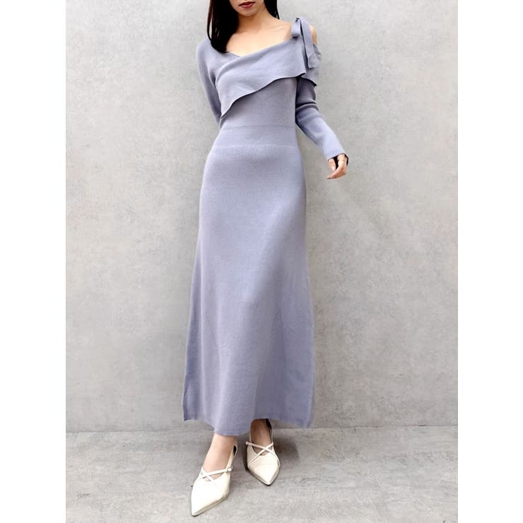 【WEB限定】ワンショルリボンニットワンピース | dazzlin | 詳細画像21 