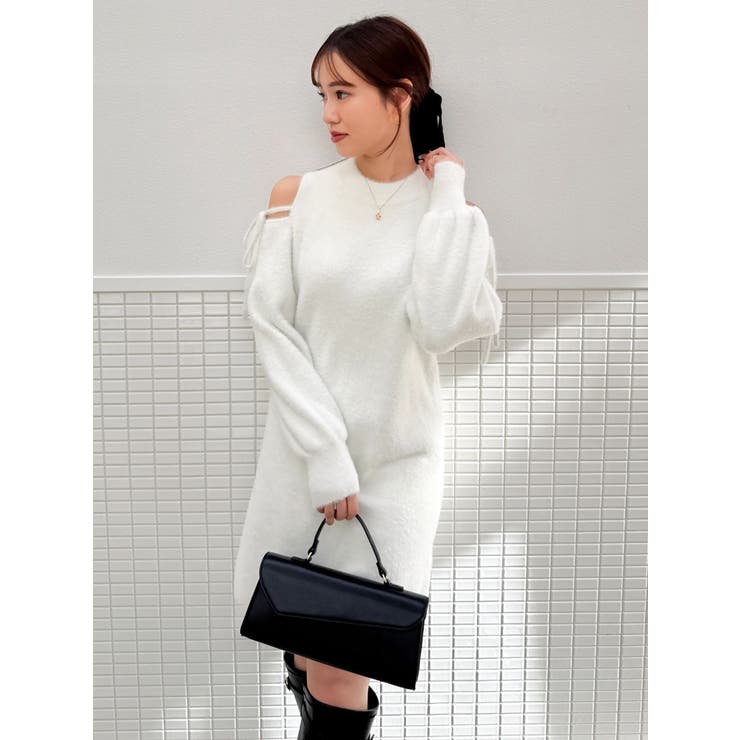 【WEB限定】オープンショルダーミニワンピース | dazzlin | 詳細画像14 