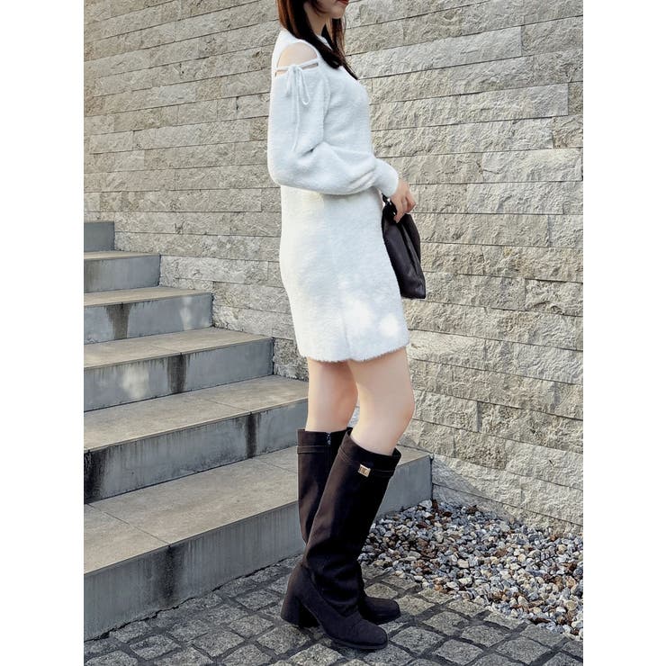 【WEB限定】オープンショルダーミニワンピース | dazzlin | 詳細画像16 