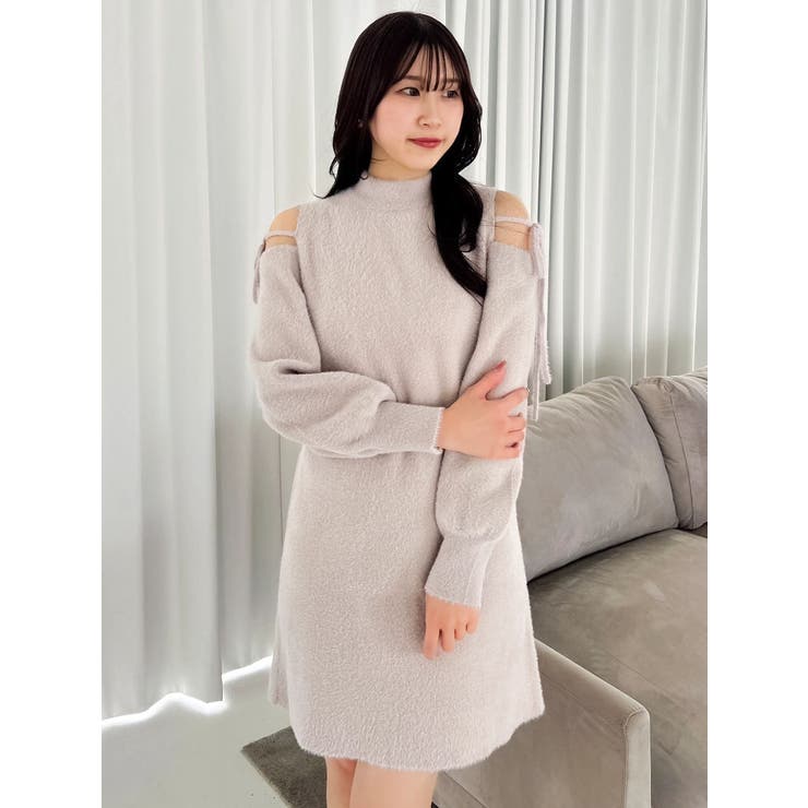 【WEB限定】オープンショルダーミニワンピース | dazzlin | 詳細画像19 