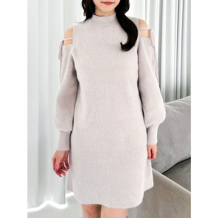 【WEB限定】オープンショルダーミニワンピース | dazzlin | 詳細画像2 