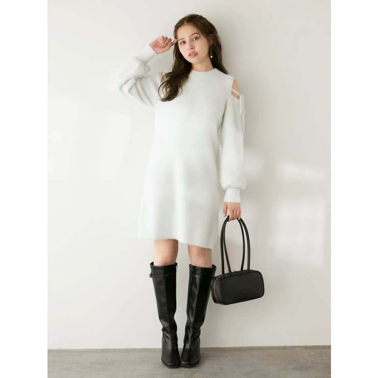 【WEB限定】オープンショルダーミニワンピース | dazzlin | 詳細画像5 