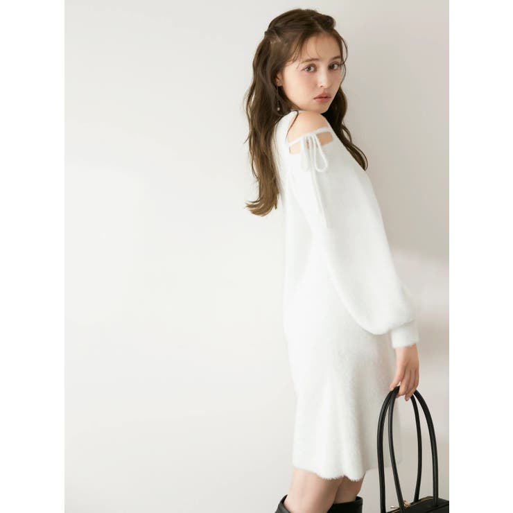 【WEB限定】オープンショルダーミニワンピース | dazzlin | 詳細画像6 