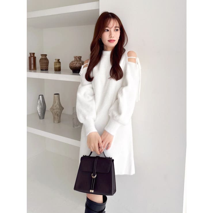 【WEB限定】オープンショルダーミニワンピース | dazzlin | 詳細画像8 