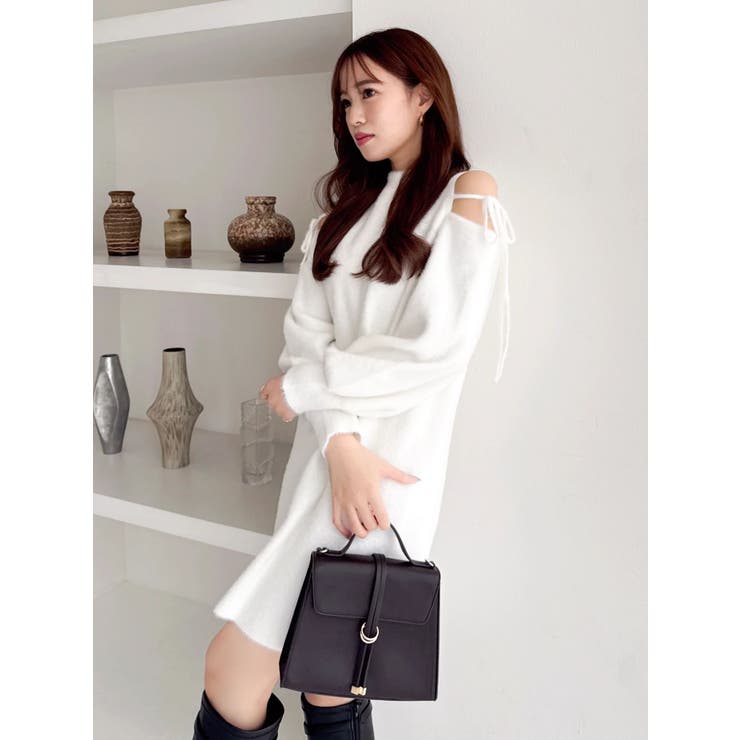 【WEB限定】オープンショルダーミニワンピース | dazzlin | 詳細画像9 