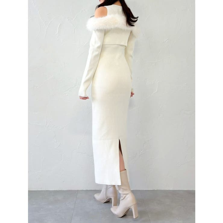 【追加生産分】オフショルファードッキングニットワンピース | dazzlin | 詳細画像12 