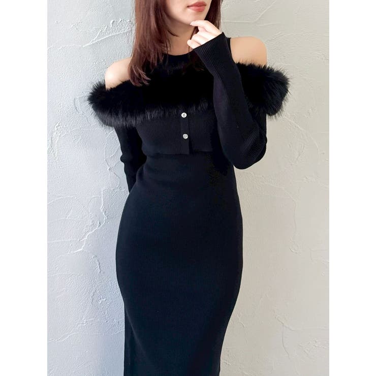 【追加生産分】オフショルファードッキングニットワンピース | dazzlin | 詳細画像20 