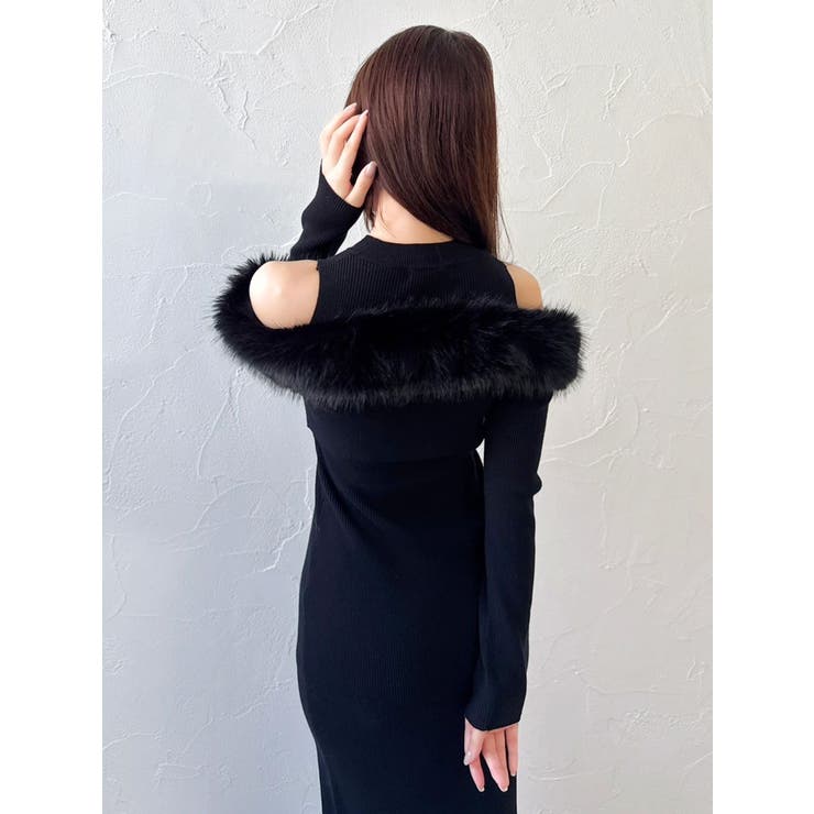 【追加生産分】オフショルファードッキングニットワンピース | dazzlin | 詳細画像21 