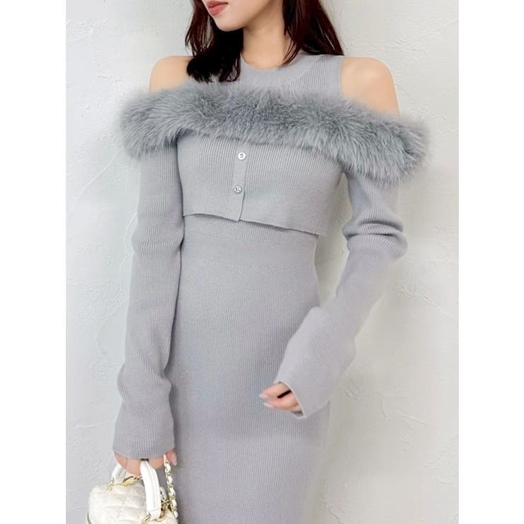 【追加生産分】オフショルファードッキングニットワンピース | dazzlin | 詳細画像25 