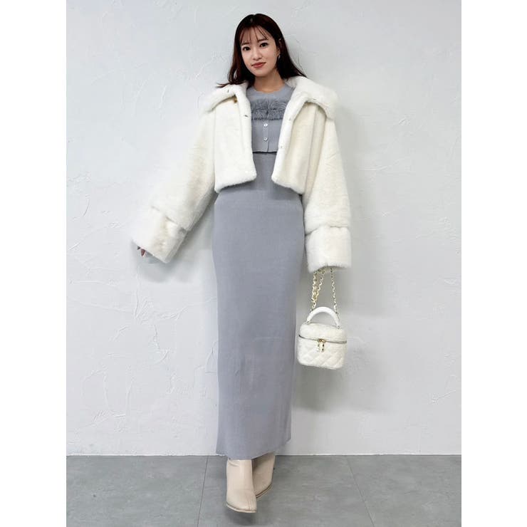 【追加生産分】オフショルファードッキングニットワンピース | dazzlin | 詳細画像26 