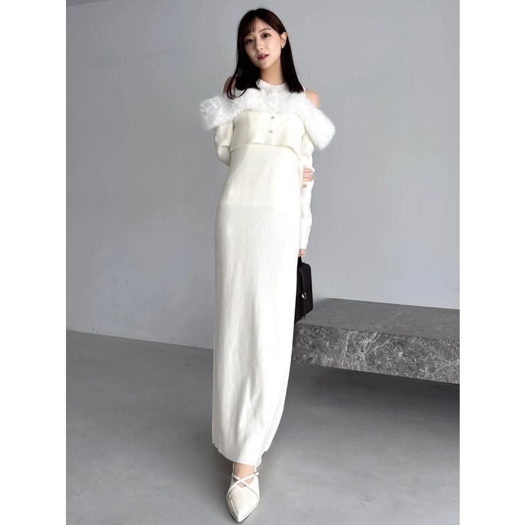 【追加生産分】オフショルファードッキングニットワンピース | dazzlin | 詳細画像29 