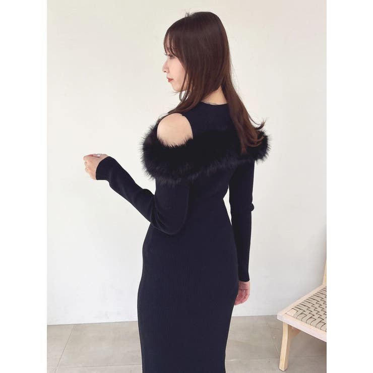 【追加生産分】オフショルファードッキングニットワンピース | dazzlin | 詳細画像35 