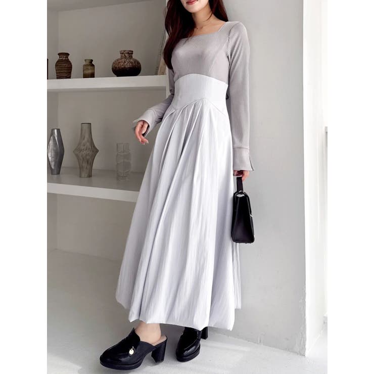 カットドッキングタックバルーンワンピース | dazzlin | 詳細画像12 