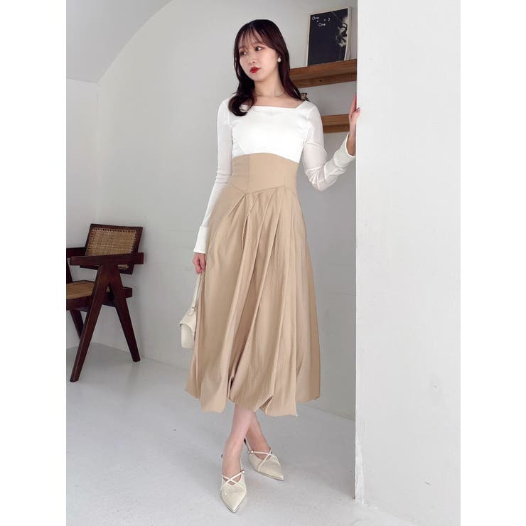 カットドッキングタックバルーンワンピース | dazzlin | 詳細画像20 