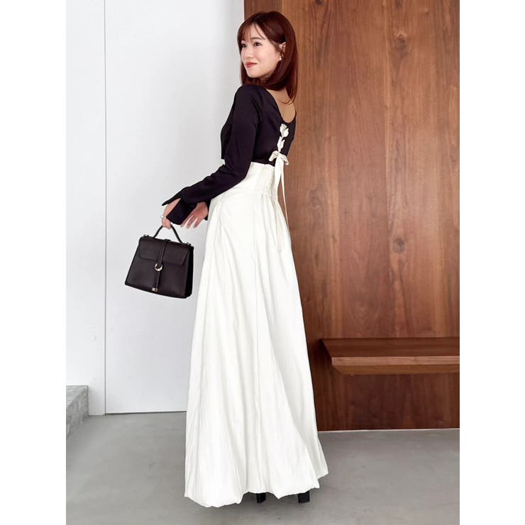 カットドッキングタックバルーンワンピース | dazzlin | 詳細画像9 