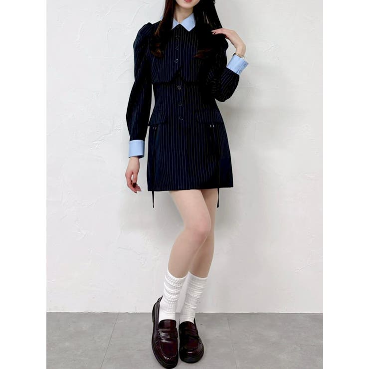 パフスリーブレイヤードミニワンピース | dazzlin | 詳細画像2 