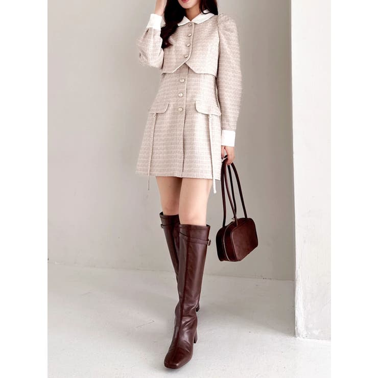 パフスリーブレイヤードミニワンピース | dazzlin | 詳細画像24 