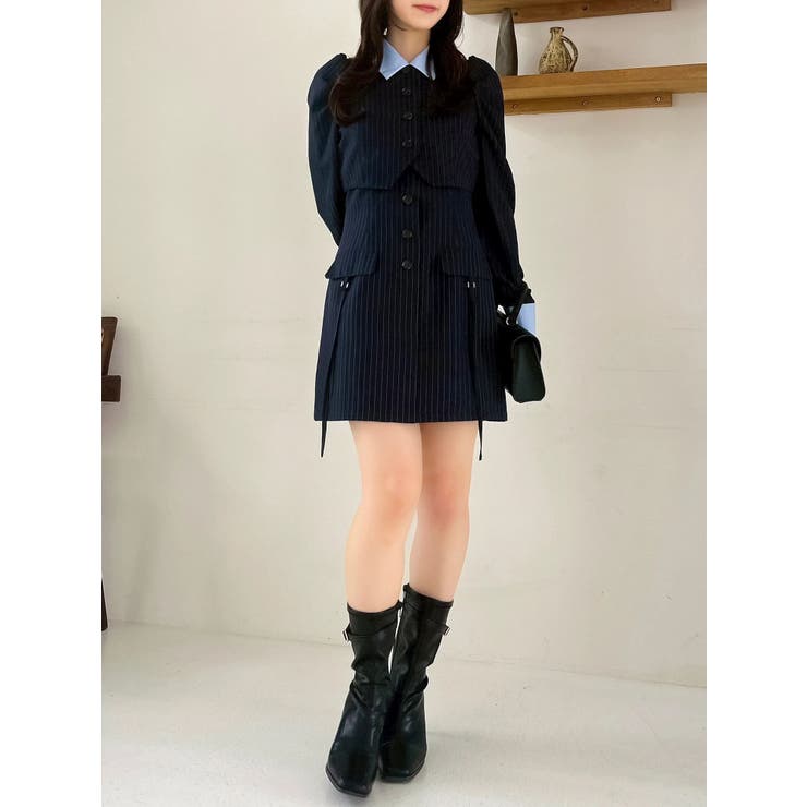 パフスリーブレイヤードミニワンピース | dazzlin | 詳細画像28 