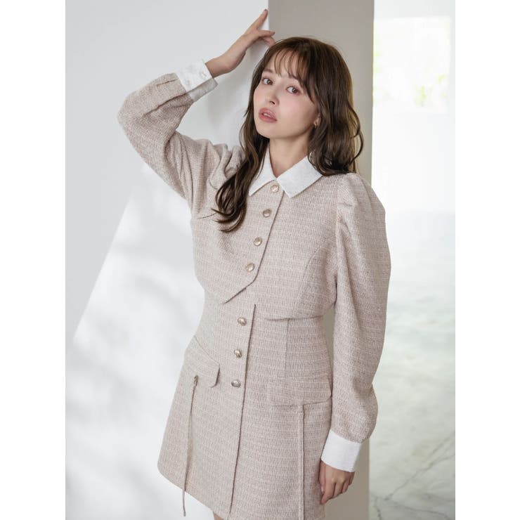 パフスリーブレイヤードミニワンピース | dazzlin | 詳細画像3 