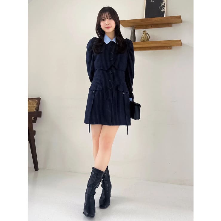 パフスリーブレイヤードミニワンピース | dazzlin | 詳細画像30 