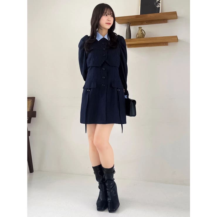 パフスリーブレイヤードミニワンピース | dazzlin | 詳細画像31 