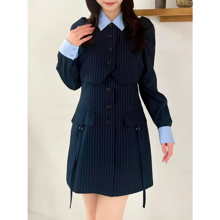 パフスリーブレイヤードミニワンピース | dazzlin | 詳細画像33 