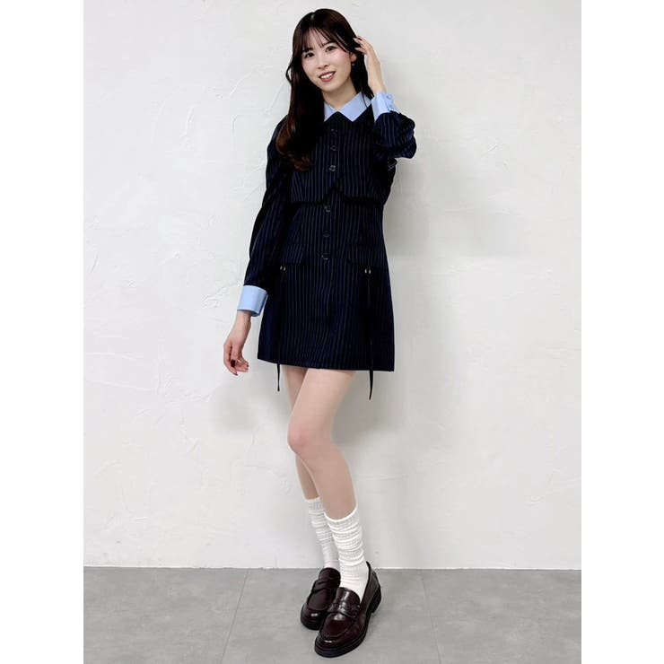 パフスリーブレイヤードミニワンピース | dazzlin | 詳細画像35 