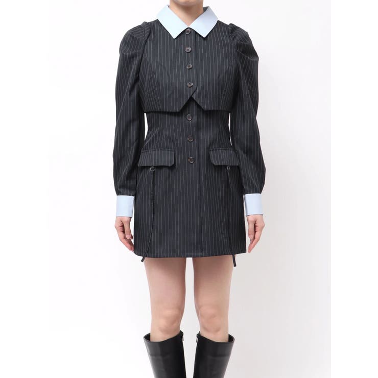 パフスリーブレイヤードミニワンピース | dazzlin | 詳細画像38 