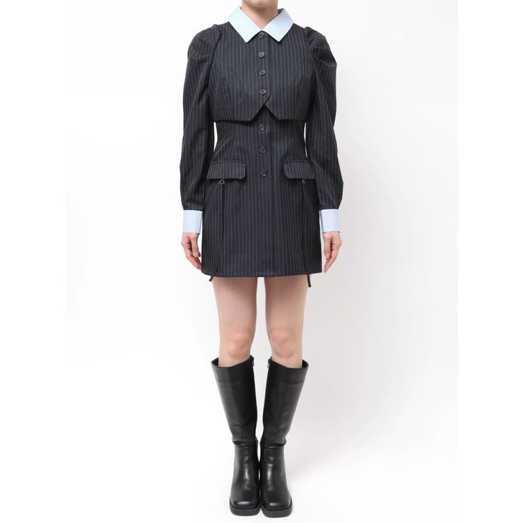 パフスリーブレイヤードミニワンピース | dazzlin | 詳細画像45 