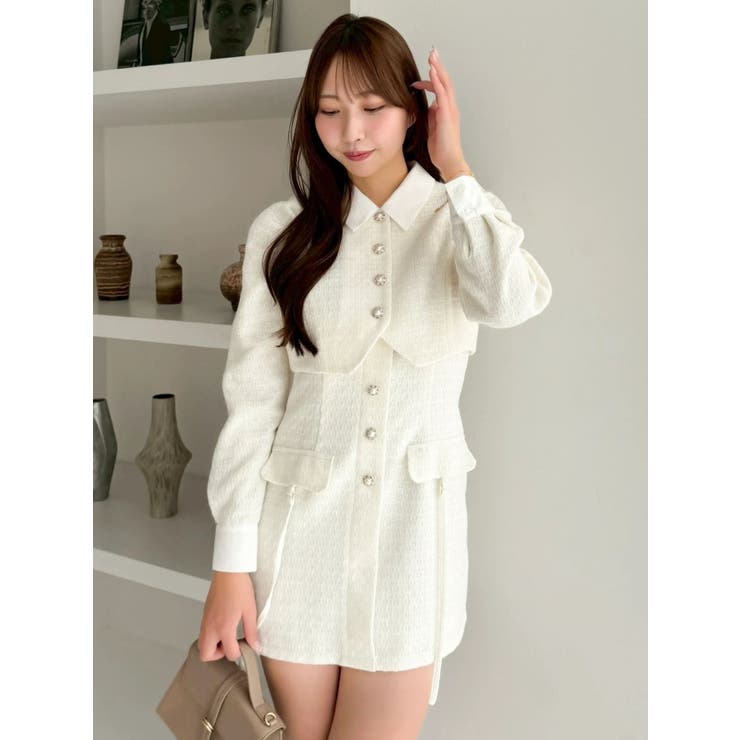 パフスリーブレイヤードミニワンピース | dazzlin | 詳細画像7 