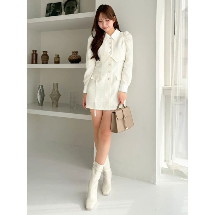 パフスリーブレイヤードミニワンピース | dazzlin | 詳細画像9 