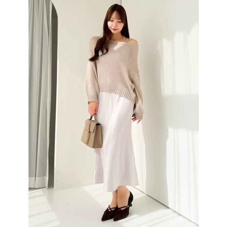 ピンク | サテンナローキャミワンピース | dazzlin