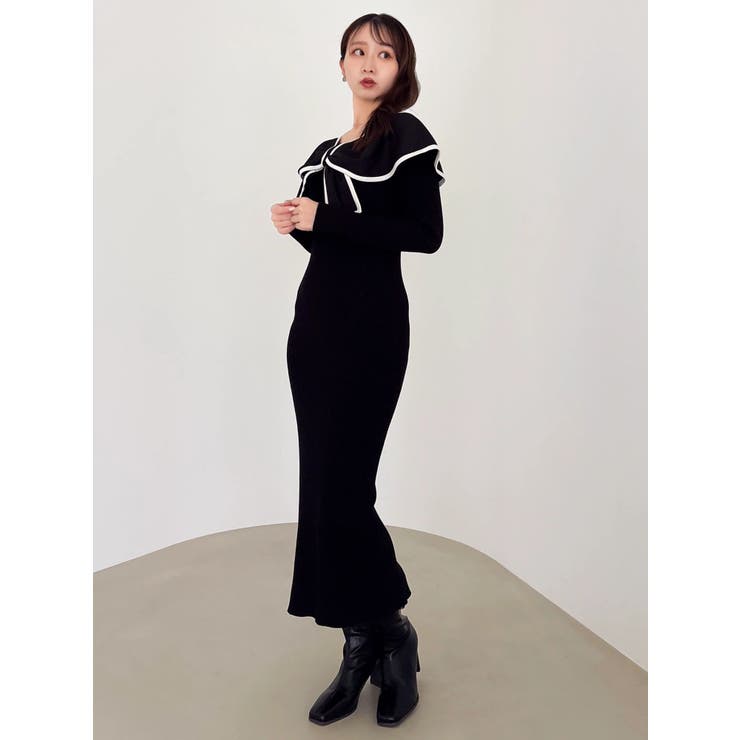 パイピングリボンニットワンピース | dazzlin | 詳細画像10 