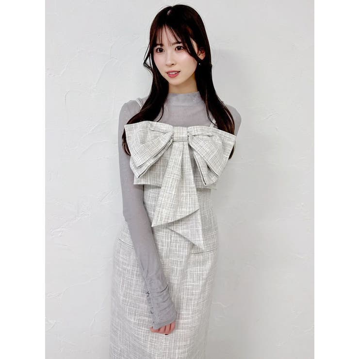 リボンデザインIラインワンピース | dazzlin | 詳細画像10 