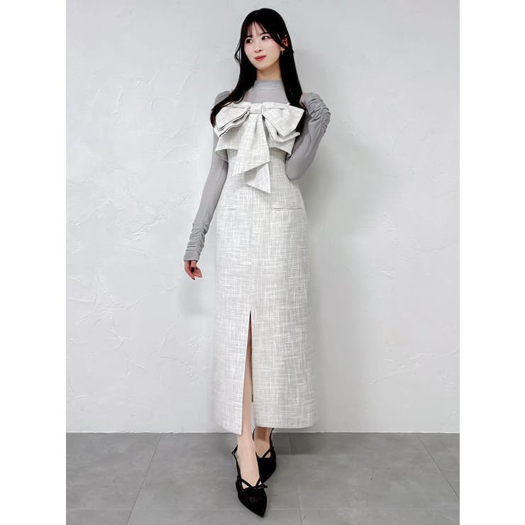 リボンデザインIラインワンピース | dazzlin | 詳細画像11 