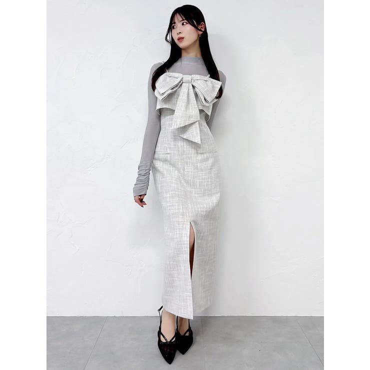 リボンデザインIラインワンピース | dazzlin | 詳細画像12 